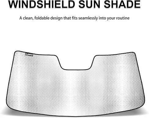 Windshield Sun Shade for Ford F150 2021-2025,Reflective Aluminum Film Front Window Sunshade for F-150 Lariat,King Ranch,Platinum,XL,STX,XLT,Limited,Tremor,Raptor with Storage Bag in Kuwait