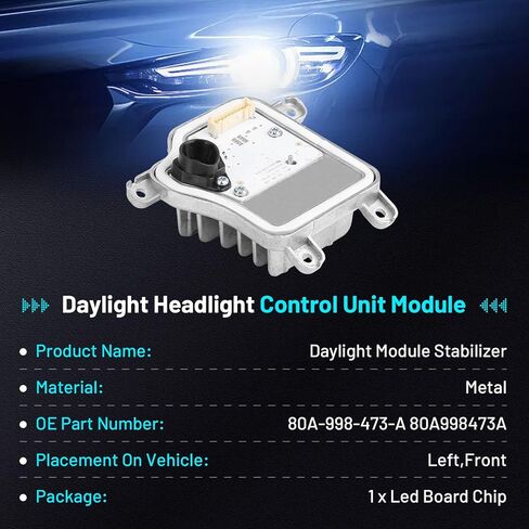 LED Boards for Q5 SQ5 2017-2020 Front Left DRL Replacement Plug and Play Easy Install with Adhesive Compatible with OE 80A-998-473-A 80A998473A in Saudi Arabia