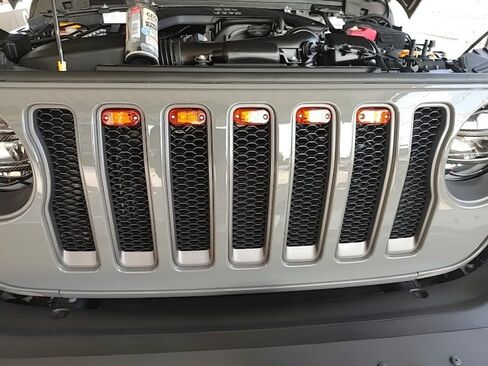 iJDMTOY 5pc Tinted Dark Amber Lens Yellow LED Front Grill Lighting Kit Compatible With 2018-up Jeep Wrangler JL in Saudi Arabia