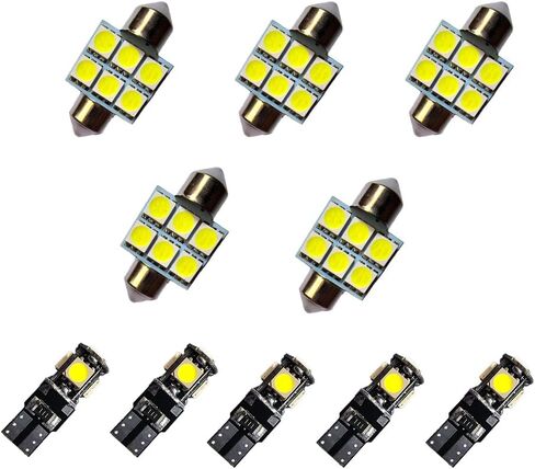 8PCS Car Interior Lights: Super Bright Bulbs 6000K White LED for Hyundai Accent MK2 1999–2005 all models Lighting Package Kit Includes Light Accessories + Install Tool in Saudi Arabia