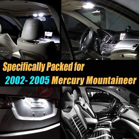 16Pc Super White 6000k Car Interior LED Light Bulb Kit Pack Compatible for 2002-2005 Mercury Mountaineer in Saudi Arabia