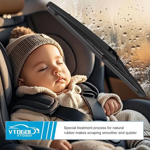 VTOGOI® 12 "استبدال شفرات المساحات الخلفية لدودج دورانجو 2011-2024 رحلة 2008-2022 تويوتا هايلاندر 2001-2019 RAV4 2001-2012 2019-2024 شفرات ممسحة الزجاج الأمامي الخلفية in Kuwait