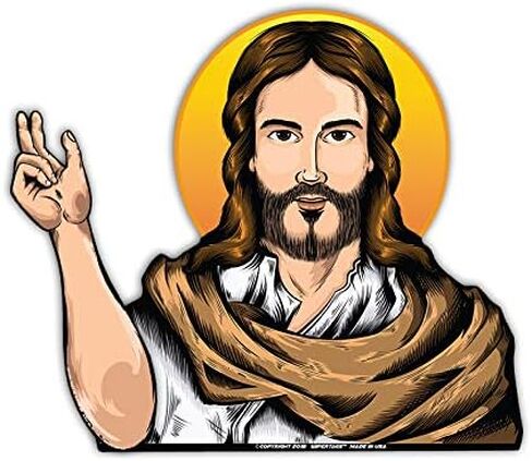 Jesus Christ Blessing Waving WiperTag with Decal attach to Rear Vehicle Wiper Blade in Saudi Arabia