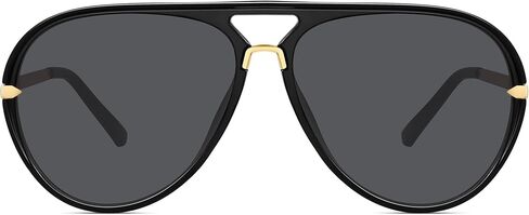 Oversized Aviator Sunglasses for Women, Trendy Retro 70s Flat Top Shades in Saudi Arabia