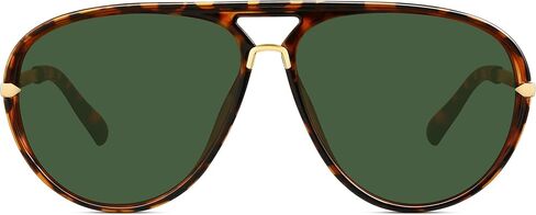 Oversized Aviator Sunglasses for Women, Trendy Retro 70s Flat Top Shades in Saudi Arabia