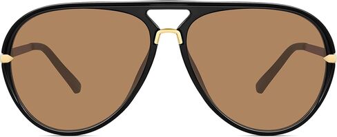 Oversized Aviator Sunglasses for Women, Trendy Retro 70s Flat Top Shades in Saudi Arabia