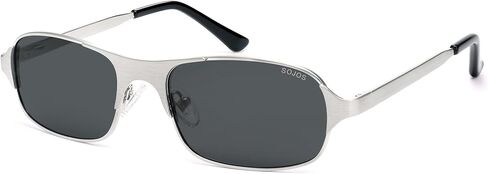 SOJOS Retro Rectangle Polarized Sunglasses for Men Women, 70s 80s Vintage Small Square Sunnies SJ1267 in Saudi Arabia