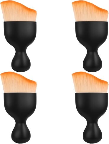4-Piece Car Detail Brush Set - Soft Curved Flexible Bristles, Ideal for Interior Cleaning & Crevice Detailing in Saudi Arabia
