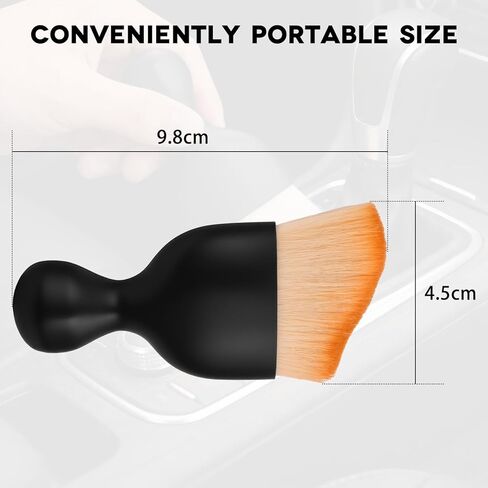 4-Piece Car Detail Brush Set - Soft Curved Flexible Bristles, Ideal for Interior Cleaning & Crevice Detailing in Saudi Arabia