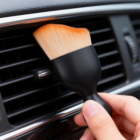 4-Piece Car Detail Brush Set - Soft Curved Flexible Bristles, Ideal for Interior Cleaning & Crevice Detailing in Saudi Arabia
