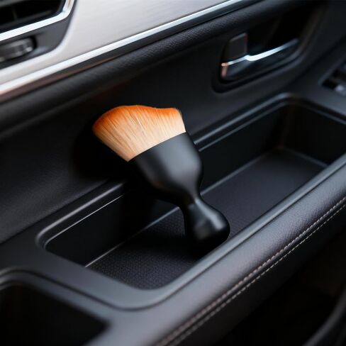 4-Piece Car Detail Brush Set - Soft Curved Flexible Bristles, Ideal for Interior Cleaning & Crevice Detailing in Saudi Arabia