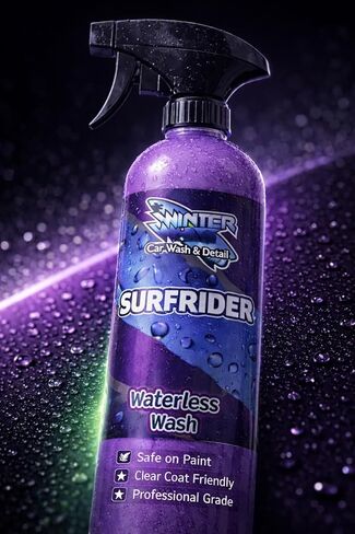بخاخ غسيل السيارات بدون ماء من وينتر وايت SURFRIDER - تركيبة شديدة اللمعان وخالية من الخدوش لجميع الأسطح. ينظف، يلمع، ويحمي مع الحماية من الأشعة فوق البنفسجية. عبوتان من الزجاجات سعة 16 أونصة للحصول على نتائج احترافية في أي وقت! in Saudi Arabia