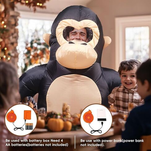 Pamir Inflatable Costume Gorillas Costumes Fancy Dress Cosplay Blow Up Jumpsuit Christmas Halloween Costumes in Saudi Arabia