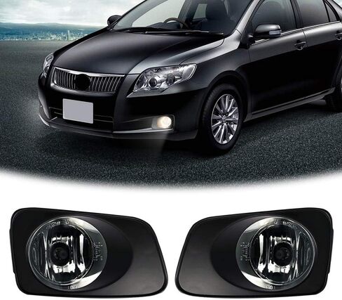 For 2007 2008 2009 2010 2011 Toyota Corolla Fielder Axio Fog Light Replacement Axio Front Bumper Driving Fog Lamps Assembly Halogen Bulb With Bezel+ Switch + Wiring Harness TYFA002 standard in Saudi Arabia