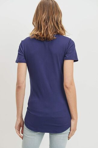 Women's Maternity V-Neck T-Shirts Top (Navy,S) in Kuwait