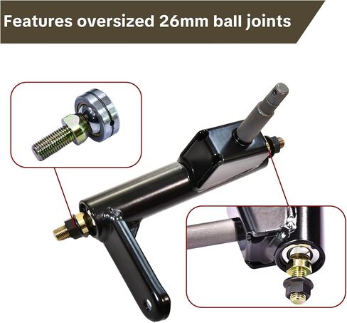 مجموعة مفاصل التوجيه المغزلية شديدة التحمل من JNDO (يسار ويمين) لـ Coleman KT196، KT194، CK196-T مفاصل كروية 26 مم، هيكل من الفولاذ المقوى يناسب 196cc Go-Karts و4-Wheeler Quads in Kuwait
