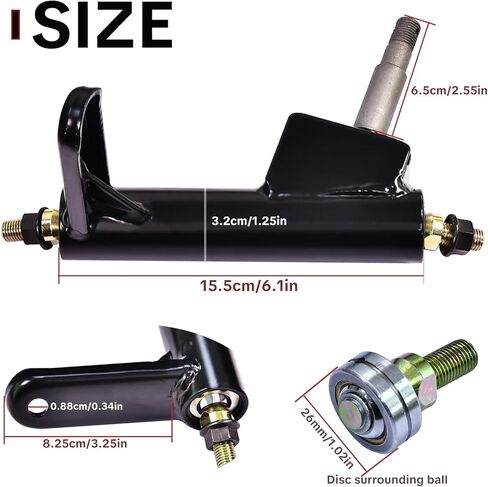 مجموعة مفاصل التوجيه المغزلية شديدة التحمل من JNDO (يسار ويمين) لـ Coleman KT196، KT194، CK196-T مفاصل كروية 26 مم، هيكل من الفولاذ المقوى يناسب 196cc Go-Karts و4-Wheeler Quads in Kuwait