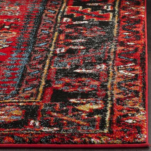 SAFAVIEH Vintage Hamadan Collection Runner Rug - 2'3" x 20', Red & Multi, Traditional Persian Design, Non-Shedding & Easy to Clean, Ideal for Hallway, Foyer, Entryway, Bedroom (VTH211A) in Saudi Arabia