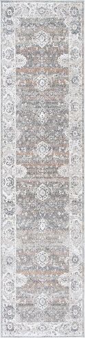 SAFAVIEH Webster Collection Runner Rug - 2'6" x 10', Grey & Beige, Distressed Viscose Design, Ideal for High Traffic Areas in Living Room, Bedroom (WBS326G) in Saudi Arabia