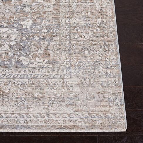 SAFAVIEH Webster Collection Runner Rug - 2'6" x 10', Grey & Beige, Distressed Viscose Design, Ideal for High Traffic Areas in Living Room, Bedroom (WBS326G) in Saudi Arabia