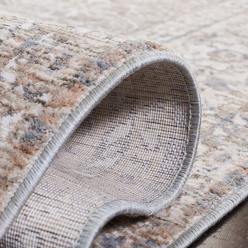 SAFAVIEH Webster Collection Runner Rug - 2'6" x 10', Grey & Beige, Distressed Viscose Design, Ideal for High Traffic Areas in Living Room, Bedroom (WBS326G) in Saudi Arabia