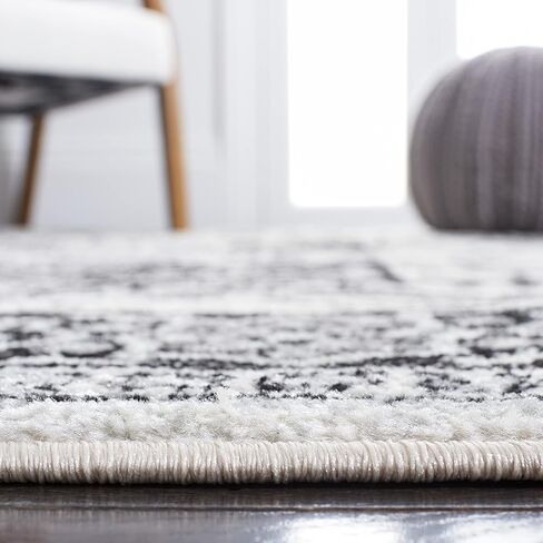 SAFAVIEH Tulum Collection Runner Rug - 2' x 9', Ivory & Black, Rustic Oriental Design, Non-Shedding & Easy to Clean, Ideal for Living Room, Hallway, Foyer, Entryway, Bedroom (TUL285A) in Saudi Arabia