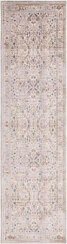 سجادة عداء من مجموعة SAFAVIEH الفارسية - 2'2" × 8'، عاجي ومريمية، تصميم بوهو الشرقي، لا يتساقط ويسهل العناية بها، مثالية للمناطق ذات الحركة العالية في غرفة المعيشة وغرفة النوم (VTP427W) in Saudi Arabia
