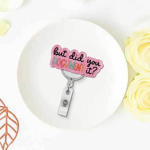 But Did You Document It Badge Reel Retractable, Funny ID Name Card Badge Reel Holder with Alligator Clip, Gifts for Teachers Coworkers Office Workers in Saudi Arabia