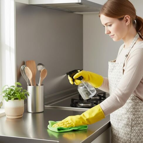 20 Pcs Empty Plastic Spray Bottles 8oz Mini Refillable Spray Bottle with Adjustable Nozzle Black Sprayers Small Spray Bottles with Scale for Cleaning, Hair, Plant, Kitchen in Kuwait