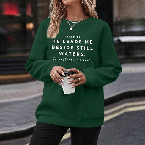Christian God Sweatshirts for Women Jesus Faith Bible Verse Hoodie Religious Inspirational Graphic Long Sleeve Shirt in Saudi Arabia