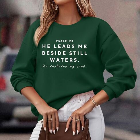 Christian God Sweatshirts for Women Jesus Faith Bible Verse Hoodie Religious Inspirational Graphic Long Sleeve Shirt in Saudi Arabia