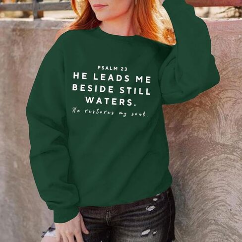 Christian God Sweatshirts for Women Jesus Faith Bible Verse Hoodie Religious Inspirational Graphic Long Sleeve Shirt in Saudi Arabia