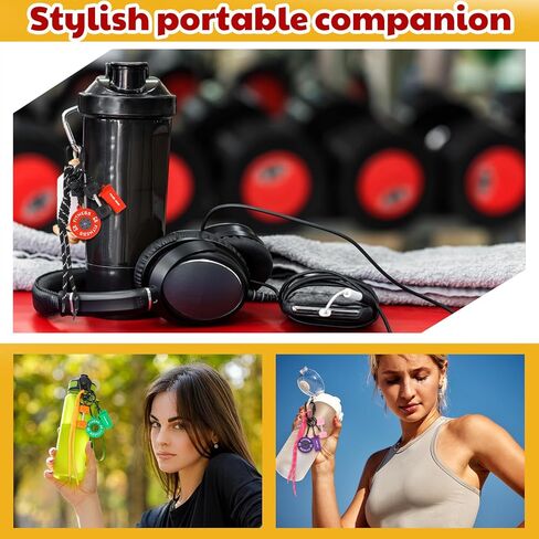 Nosiny 16 Pcs Gym Keychains Dumbbell Weights Keychain Set Gym Bag Purse Charms Fitness Accessories for Women and Men, Cute Car Key Chains for Backpack Purse Water Bottles Workout Gifts in Saudi Arabia