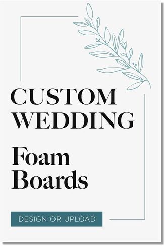 GotPrint Custom Wedding Sign, Personalized Foam Board, Ceremony and Reception Signage, Photo and Text, Seating Chart, Welcome Greeting, Rectangle Vertical, 24" × 36", 1 QTY in Kuwait