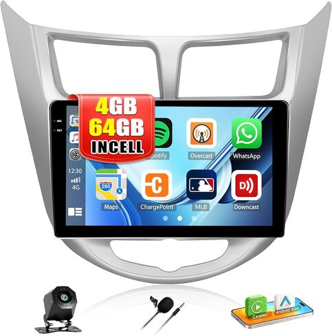 2G+64G Android 13 Car Stereo for Hyundai Accent 2012-2017 with Wireless Carplay Android Auto 9" Touchscreen Car Radio with GPS Navigation HiFi WiFi Bluetooth FM/RDS Radio AHD Backup Camera Head Unit in Saudi Arabia