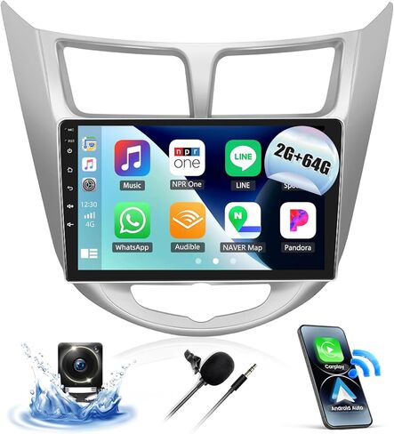 2G+64G Android 13 Car Stereo for Hyundai Accent 2012-2017 with Wireless Carplay Android Auto 9" Touchscreen Car Radio with GPS Navigation HiFi WiFi Bluetooth FM/RDS Radio AHD Backup Camera Head Unit in Saudi Arabia