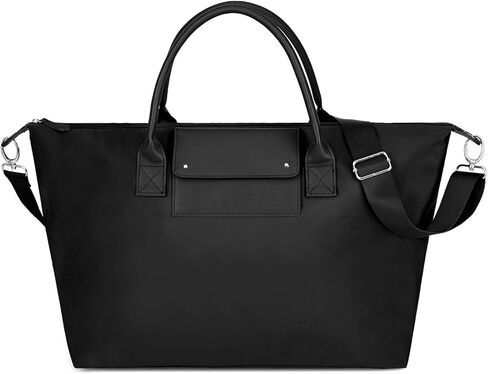 Gladdon Large Nylon Tote Bag for Women Zipper Travel Purses with Shoulder Strap in Kuwait