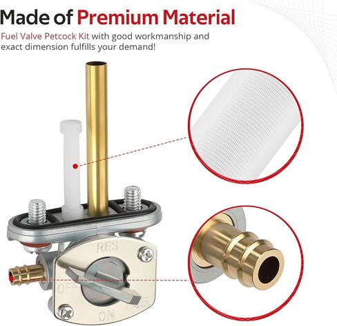 JAVIK Fuel Valve Petcock Kit For Yamaha Grizzly Raptor Badger Champ 50 80 100 TY350 1985-2008 O.E.M# 55X-24500-02-00 in Saudi Arabia