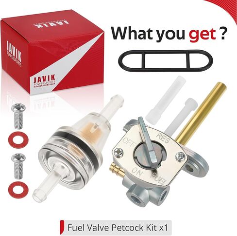 JAVIK Fuel Valve Petcock Kit For Yamaha Grizzly Raptor Badger Champ 50 80 100 TY350 1985-2008 O.E.M# 55X-24500-02-00 in Saudi Arabia