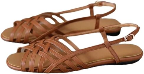 Women's Retro Roman-style Knitted Sandals - Soft sole for comfort, flat bottom for breathability, fashionable and casual. in Kuwait