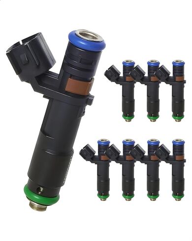 8-Count Fuel Injector Compatible with Ford Expedition 2005-2006, F-150/F-250/F-350 Super Duty 2005-2007, Lincoln Mark LT 2006-2007, Navigator 2005-2006 - 5.4L V8 Replace OE# FJ817 4G2142 in Saudi Arabia