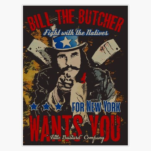 Bill The Butcher Magnet Reusable Flexible Magnetic Sticker 5" in Saudi Arabia