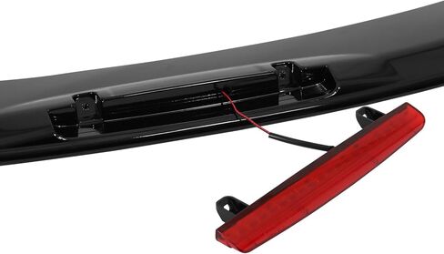 IKON MOTORSPORTS, Trunk Spoiler Compatible with 2006-2011 Honda Civic Sedan 4-Door, OE Style Painted #NH731P Crystal Black Pearl ABS Plastic Rear Trunk Lid Spoiler Wing Lip with 3rd Brake LED Light in Saudi Arabia
