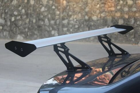 Areyourshop Universal 53" Car GT Wing Rear Trunk Spoiler Adjustable Single Deck, CNC Aluminum, for Honda Civic, Accord, for Subaru WRX, BRZ, for Dodge Charger, Downforce, Stability, Style Upgrade in Saudi Arabia