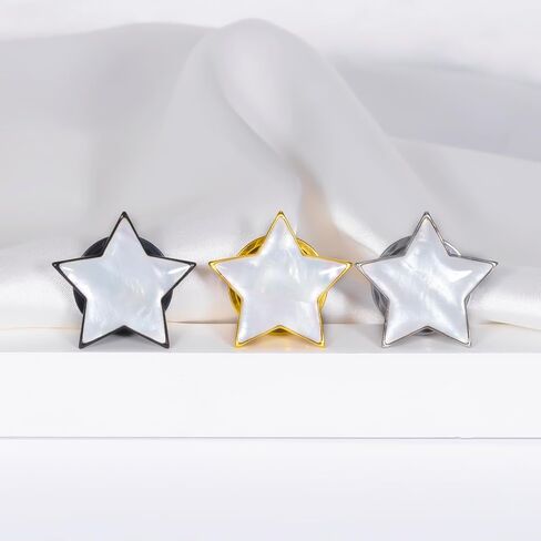 Shell Opal Star Ear Gauges Plugs, 2PCS Stainless Steel 0g 00g Tunnels Hypoallergenic Earrings Expander Stretchers Body Piercing Jewelry for Women and Men(8mm-16mm) in Kuwait