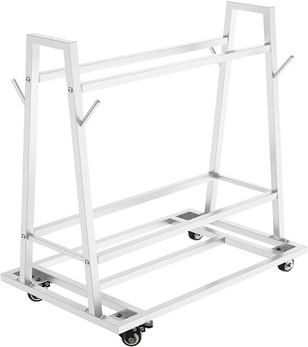 حامل غسيل وناقل حصيرة، عربة سجادة أرضية مع عجلات حامل سجادة أرضية تجارية مع أربعة قضبان قصيرة 42 بوصة طول × 28 بوصة عرض × 40 بوصة ارتفاع in Kuwait