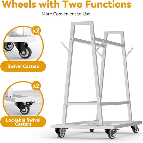 حامل غسيل وناقل حصيرة، عربة سجادة أرضية مع عجلات حامل سجادة أرضية تجارية مع أربعة قضبان قصيرة 42 بوصة طول × 28 بوصة عرض × 40 بوصة ارتفاع in Kuwait