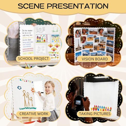 30 Pack 24" x 36" White Trifold Poster Board Bulk, Corrugated Foldable Tri-fold Display Board for Science Fair, School Projects, Presentations, Art, Business & Classroom Supplies in Kuwait