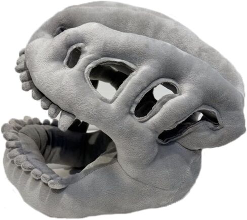 Dinosaur Skeleton Plush Costume for Adults, Funny Halloween Dino Bone Head & Back Set, Soft Cosplay Party Outfit (MINI:30IN) in Saudi Arabia
