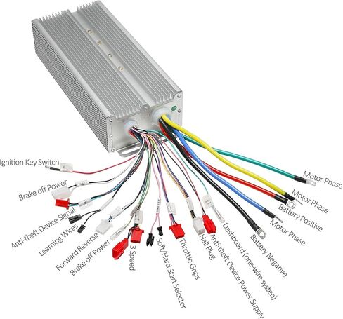 32in Rear Differential Axle Kit for Electric Vehicles, Go Kart, Golf Cart, ATV, Quad, Buggy, Trikes – Includes 60V 2500W Brushless Motor, Controller, Brake Discs, and 4-Stud Wheel Hubs in Kuwait